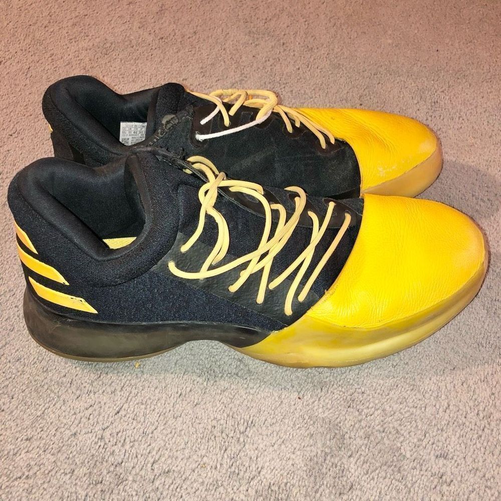 ADIDAS HARDEN VOL 1 FEAR THE FORK BUMBLEBEE YELLOW BLACK MENS SIZE 11.5
